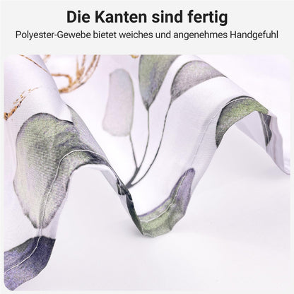 Lerores Shower Curtain, 180 x 180 cm, Golden Leaves, Weighted Hem, Anti-Mould Textile, Water-Repellent