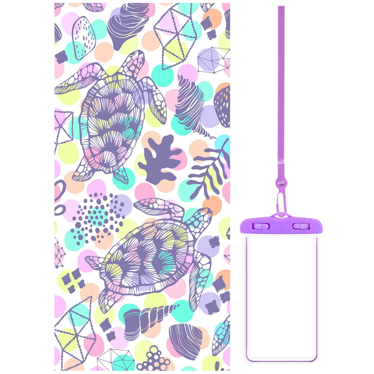 BSITSSS Extra Large Microfibre Beach Towel, Quick Dry Travel Swimming Towel for Adults, 140x70cm, Purple