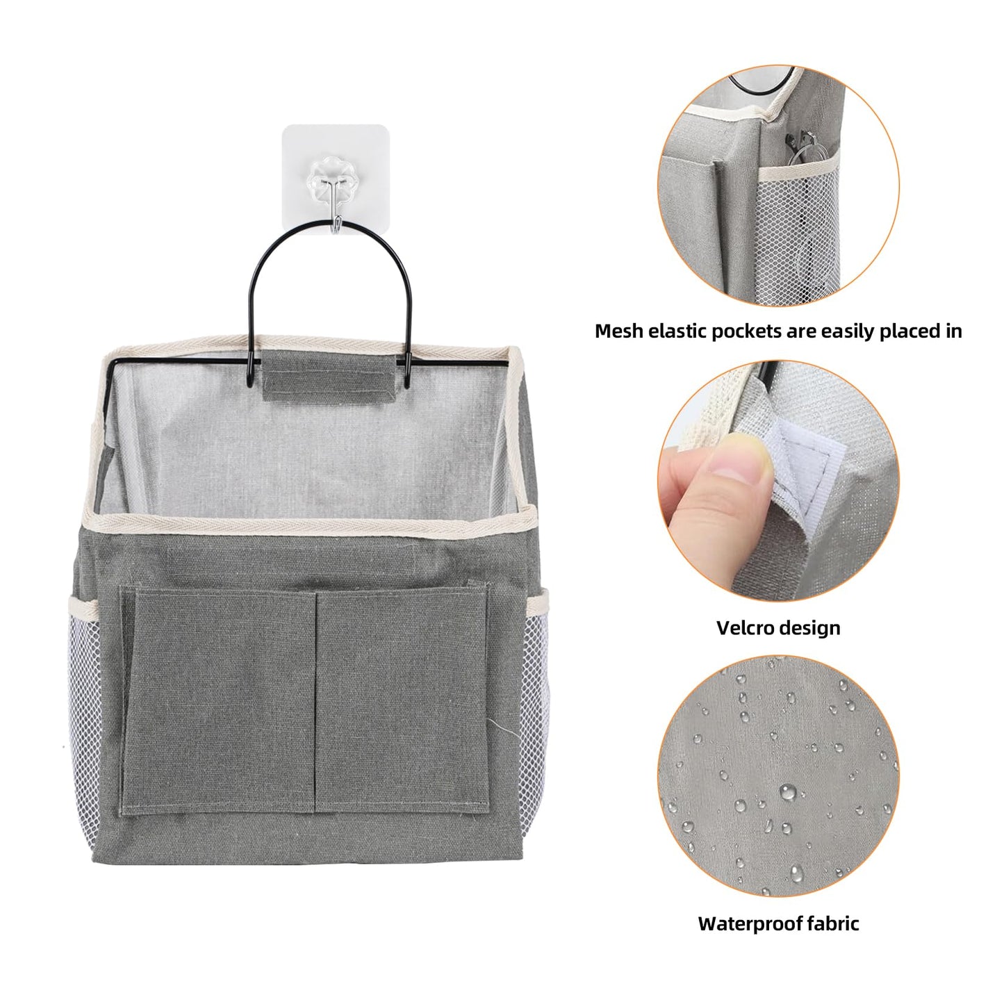 2 Pcs Wall Hanging Storage Bag, Foldable Hanging Storage Organiser