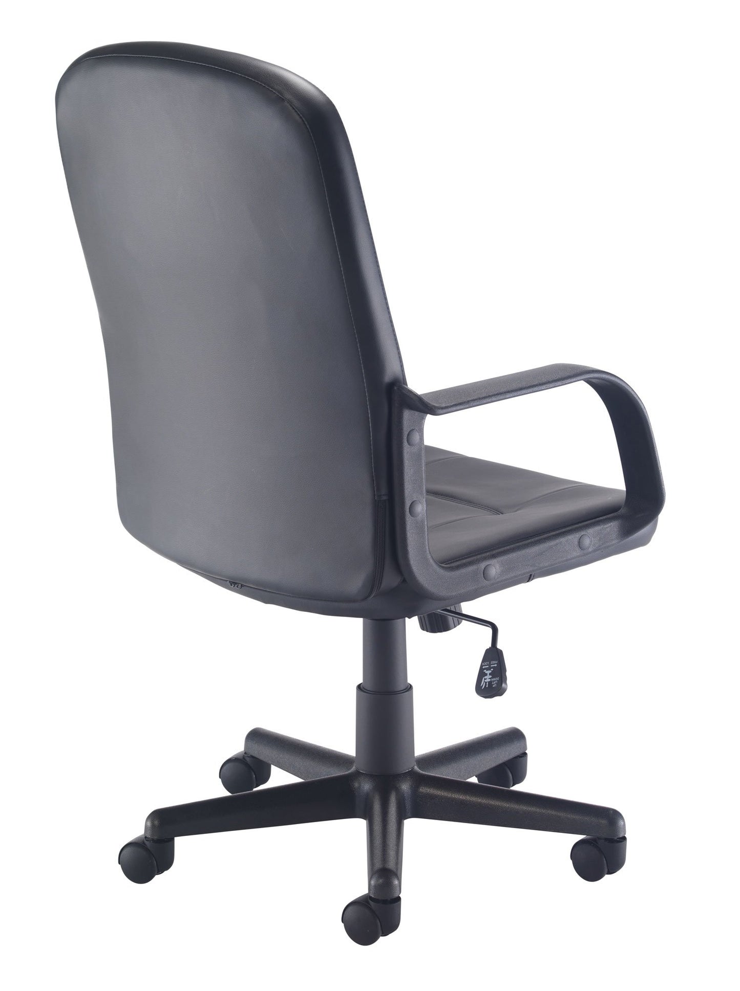 Office Hippo Desk Chair, Ergonomic Contemporary Office Chair With Fixed Arms & Moulded Seat For Extra Comfort