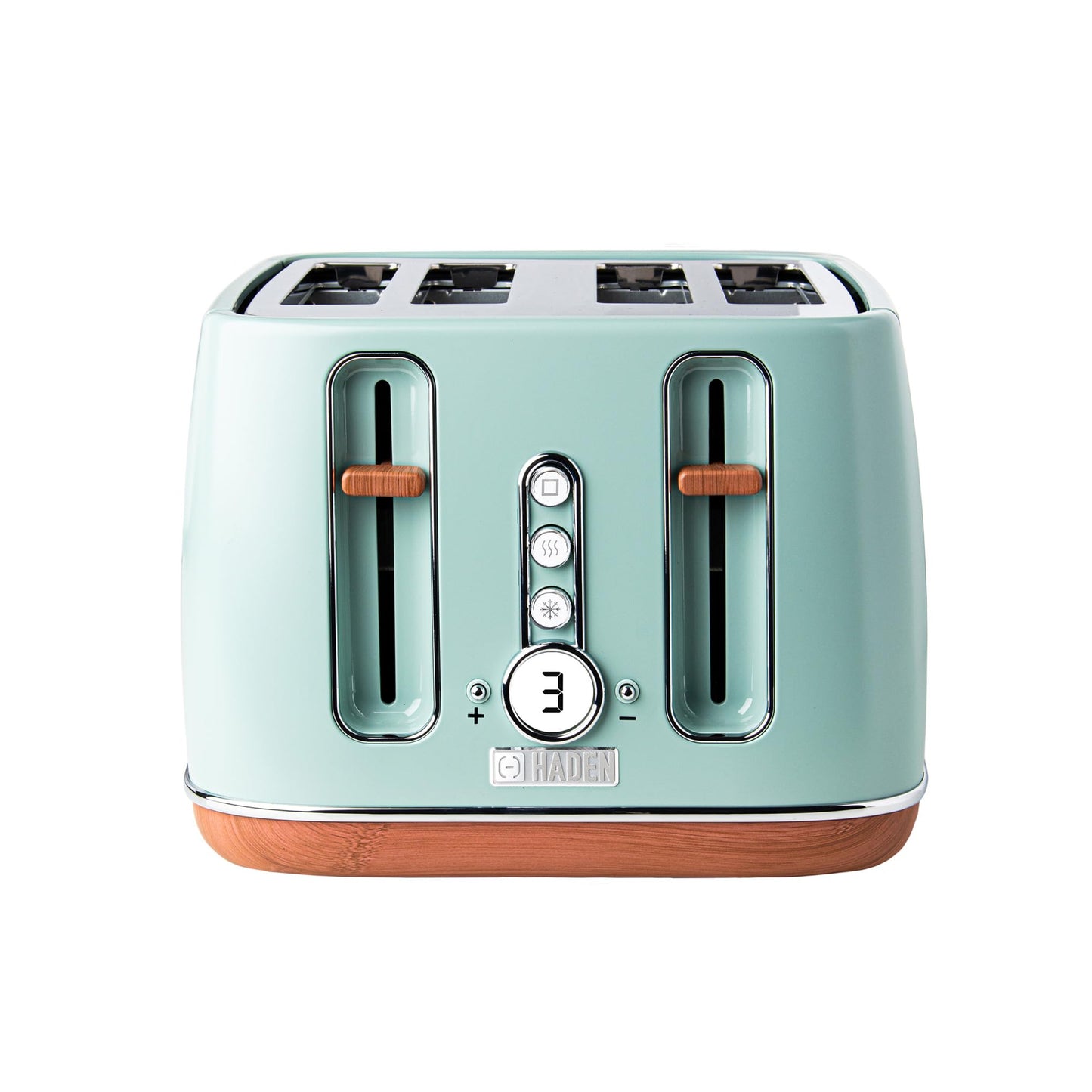 Haden Dorchester Toaster 4 Slice  Stainless Steel Body - Modern LCD Display - 6 Browning Levels - Cancel/Defrost/Reheat - 1900-2300W Digital 4 Slice