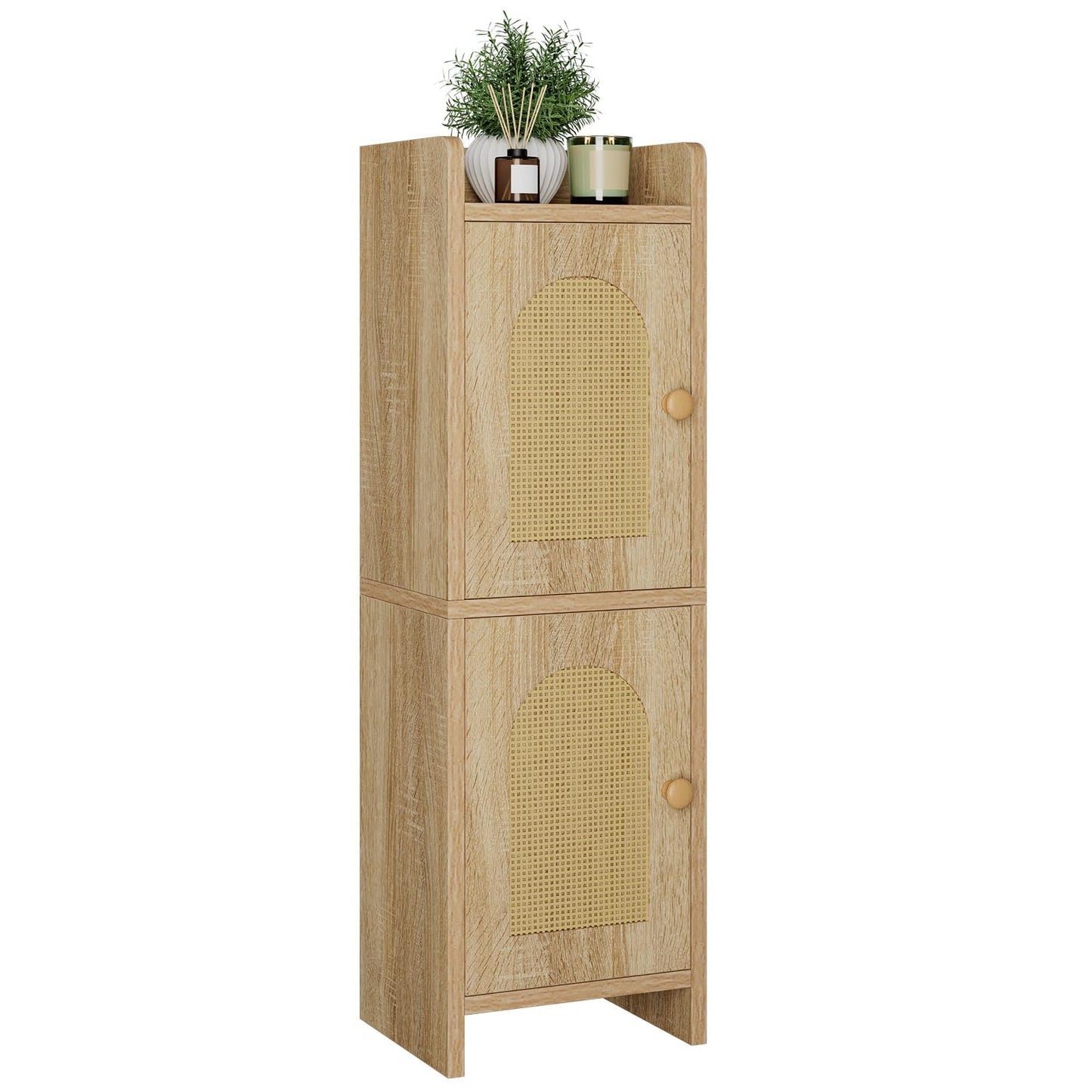 IBUYKE Small Bathroom Storage Cabinet Toilet Paper Storage Holder WBS001N