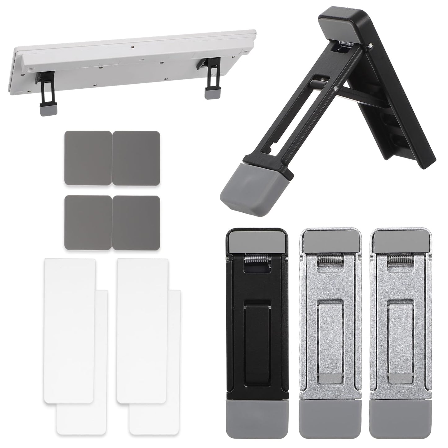 WJIAAA 4Pcs Mini Portable Laptop Stand, Foldable Keyboard Riser Stand