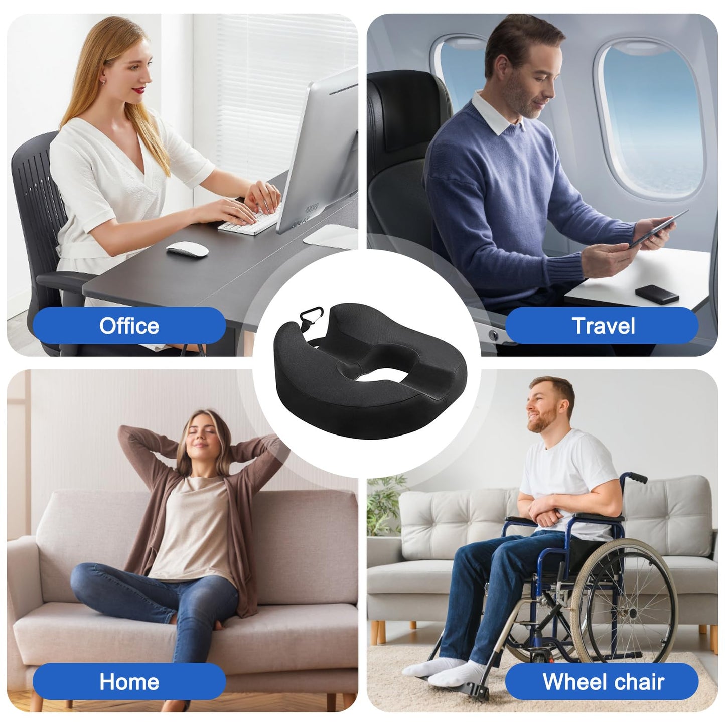 Donut Cushion for Pressure Relief Prostate Postpartum Recovery Seat Cushion