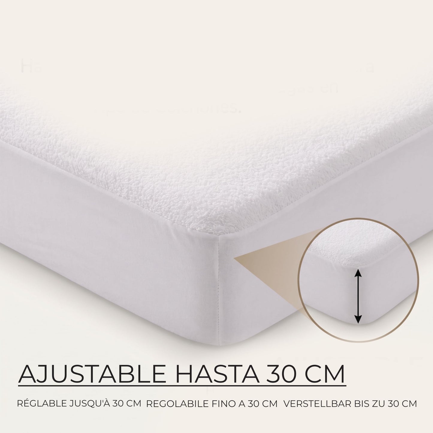 Degrees Home – Ecopur – Waterproof Mattress Protector – Mattress Protector 80 cm – 80 x 190/200 cm – Breathable – Waterproof – Without Zip