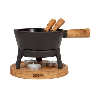 Boska Fondue Set Pro S - Fondue Sets for 2 to 4 Persons - Cheese Fondue - Fondue Tealight - 700 ml Volume - Inc. Fondue Forks