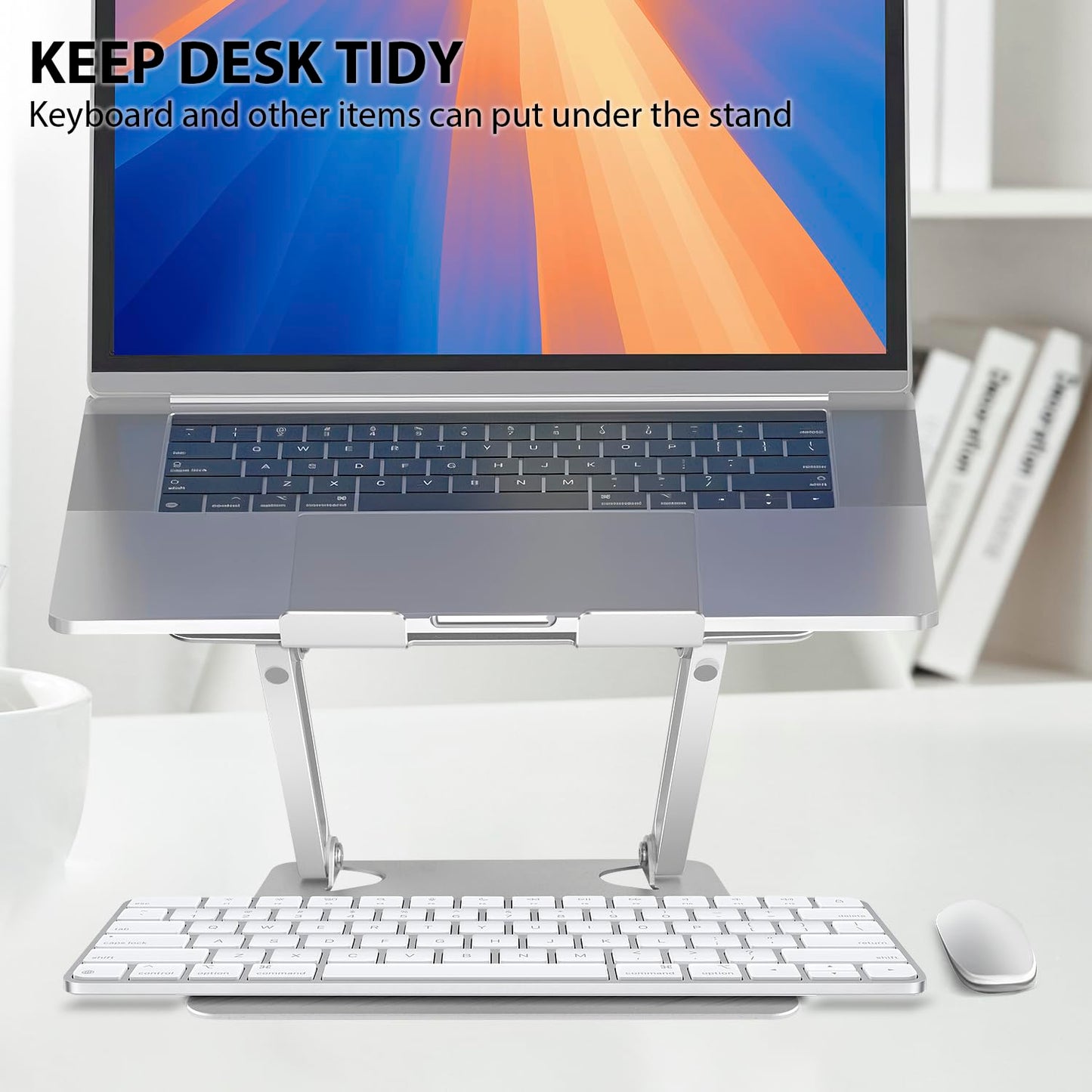 OneCut Adjustable Laptop Stand, Aluminium Alloy, Multi-Angle Stand with Heat-Vent to Elevate Laptop, Adjustable Notebook Sand for Laptop