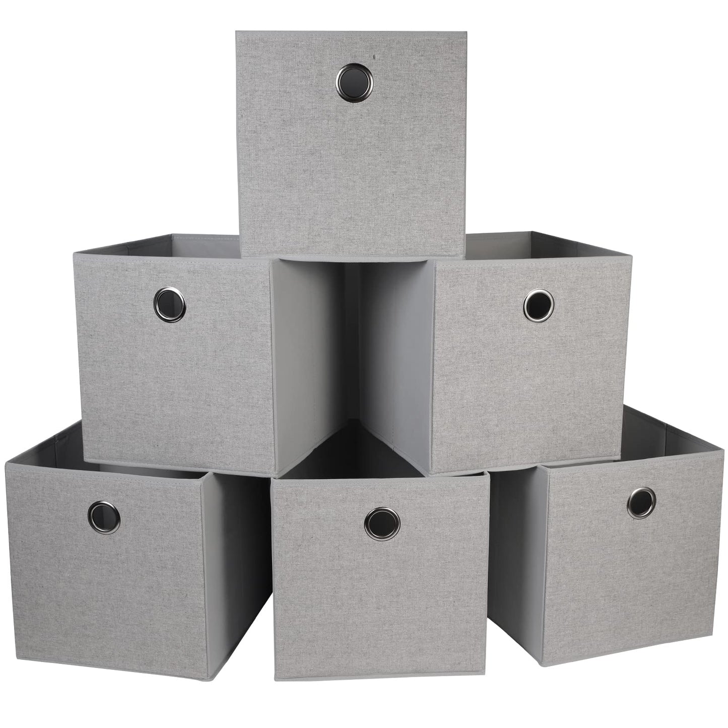 JAKAGO Cubes Storage Boxes 6 Pack, Foldable Storage Cube 30 x 30 x 30 cm