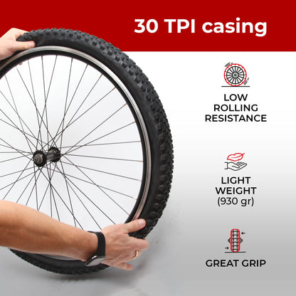 Fincci Fincci Bicycle Tyres MTB 27.5 x 2.35 inch - Pair Foldable Tires 27.5" - Tyres 60-584 for Electro, Hybrid & Mountain bikes, Pack of 2 for Riding