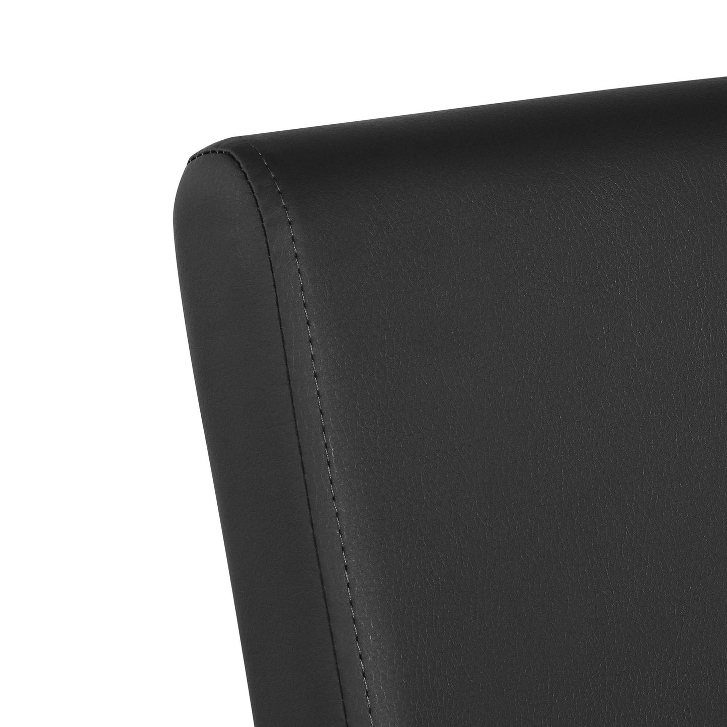 Yaheetech Dining Chairs Set of 2 Faux Leather High Back Chairs Black