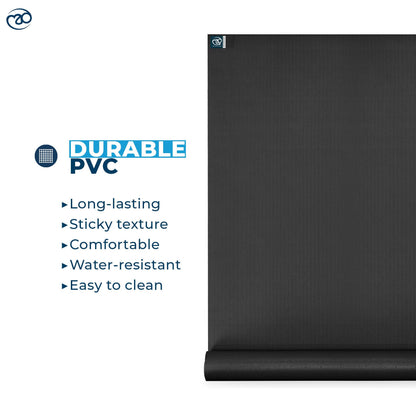 Yoga-Mad Studio Yoga Mat | Extra Long 220cm Length | 80cm Width | Non Slip High Density Exercise Mat | Used for Pilates, Yoga, Stretching, Home