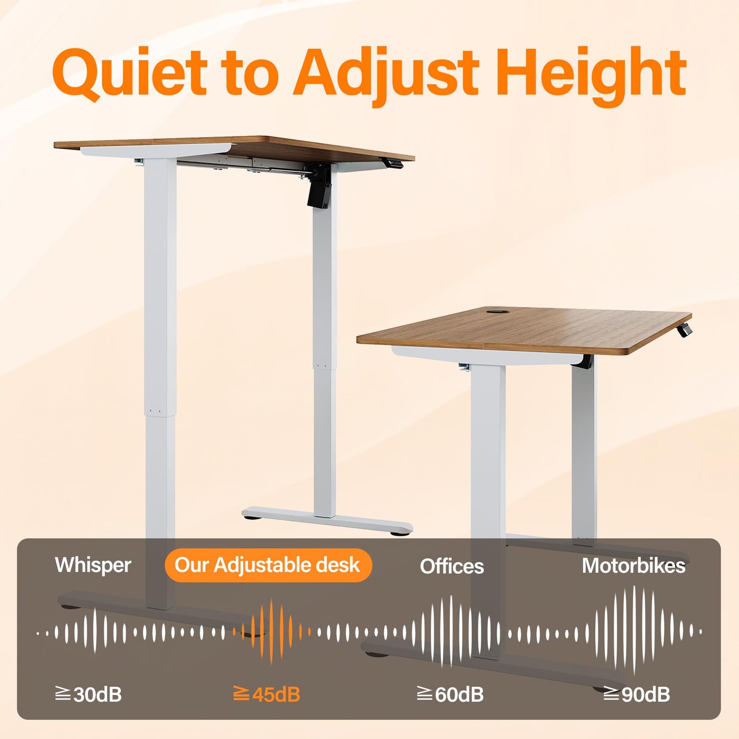 ELEGANT Electric Standing Desk 100x60cm, Height Adjustable Sit Stand Desk