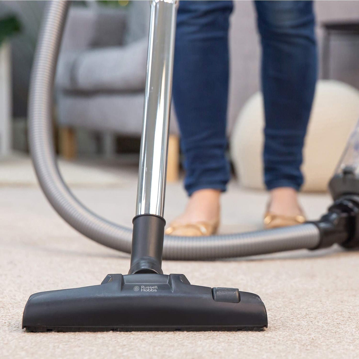 Russell Hobbs Cylinder Vacuum Cleaner ATLAS2 PET 2.5 Litre Grey & Purple with 3 in 1 Multi-Tool, Triple Dust Lock 700W High Efficiency Motor, PET