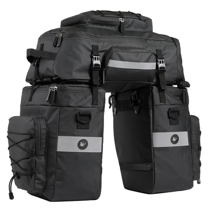 BAIGIO 3-in-1 Multifunctional Bike Panniers Large 75L Bicycle Rear Rack Bags for Back Seat Cycling Carrier Backpack with Shoulder Straps & Waterproof