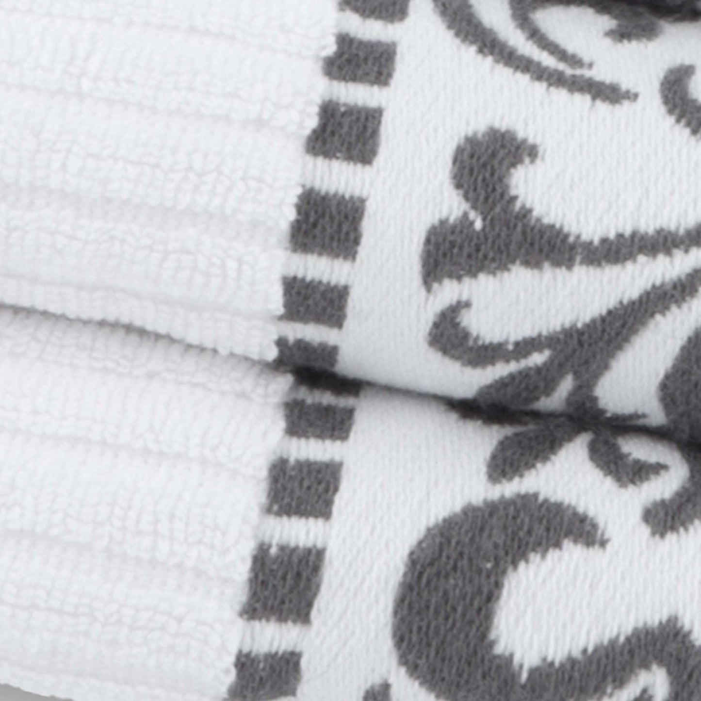 Superior 8-Piece Cotton Towel Set, Decorative Greek Pattern, Home Essentials, Absorbent Towels, Decor for Bathroom, Spa, Includes 2 Hand