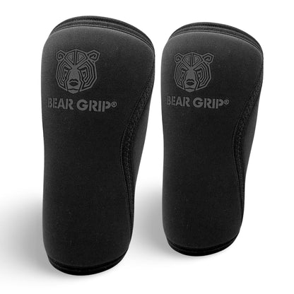BEAR GRIP 7mm Knee Sleeves (Pair) for Weightlifting and Squats - S