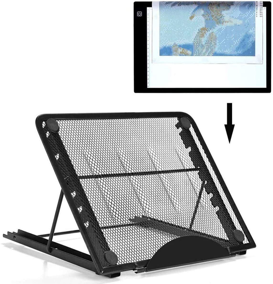 Multifunctional Adjustable Light Box Pad Stand Diamond Painting Stand Tablet Notebook Support fit for 5d Diamond Painting Kits Laptop and Notebook