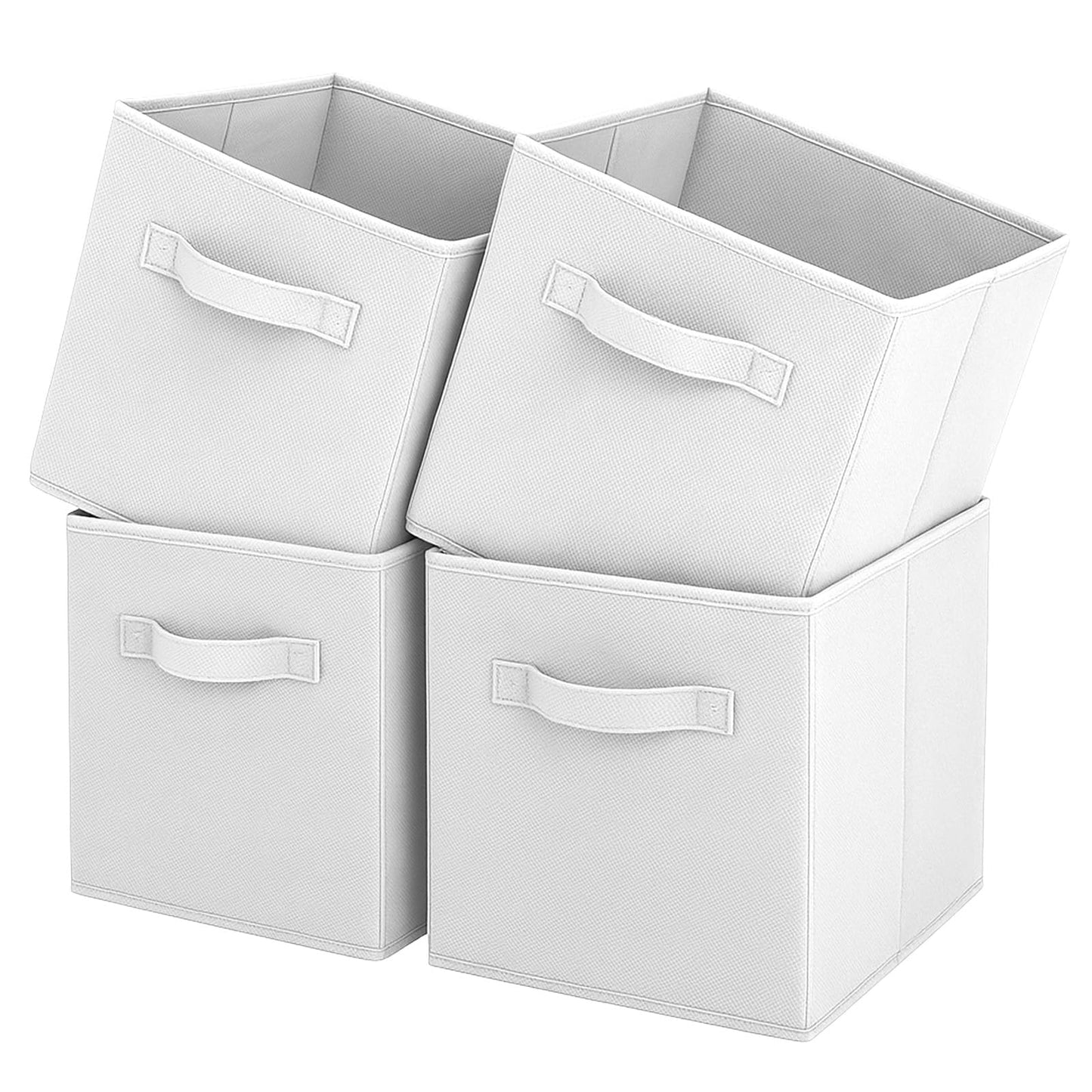 Pinkgarden Storage Box, Collapsible Fabric Storage Cube with Handles for Home, Kids Room, Closet and Toy Organization,Pack of 4