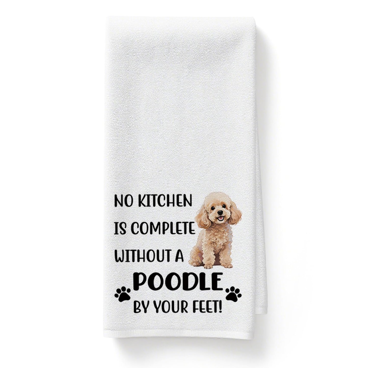 Yeeaulpa Poodle Gifts Kitchen Towel,Poodle Christmas Towels,Dog Gifts,Dog Mum Gift,Dogs Dad Gift,Mothers Day Presents from Dogs,Present for