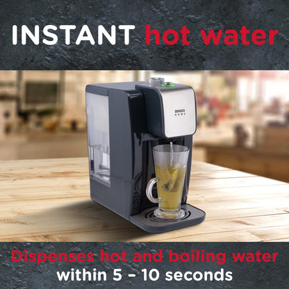 Sensio Home Instant Hot & Ambient Water Dispenser - Integrated Water Filter - Variable Temperature Control - 2.2L - Energy Efficient - 5 Second Boil -