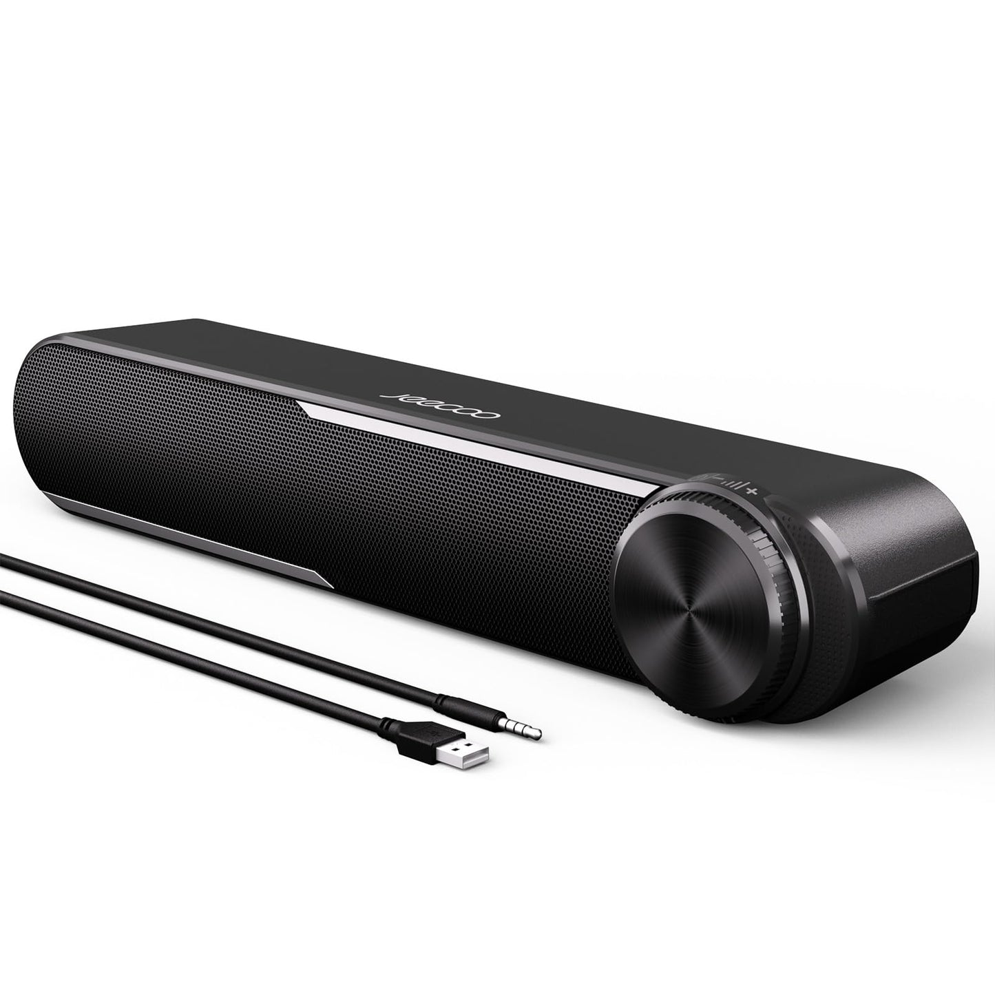 Jeecoo A30 PC Speakers, Computer Speakers for Desktop Monitor, USB Powere PC Soundbar, 3.5mm Aux Input Wired Soundbar for Desktop Laptop Phone