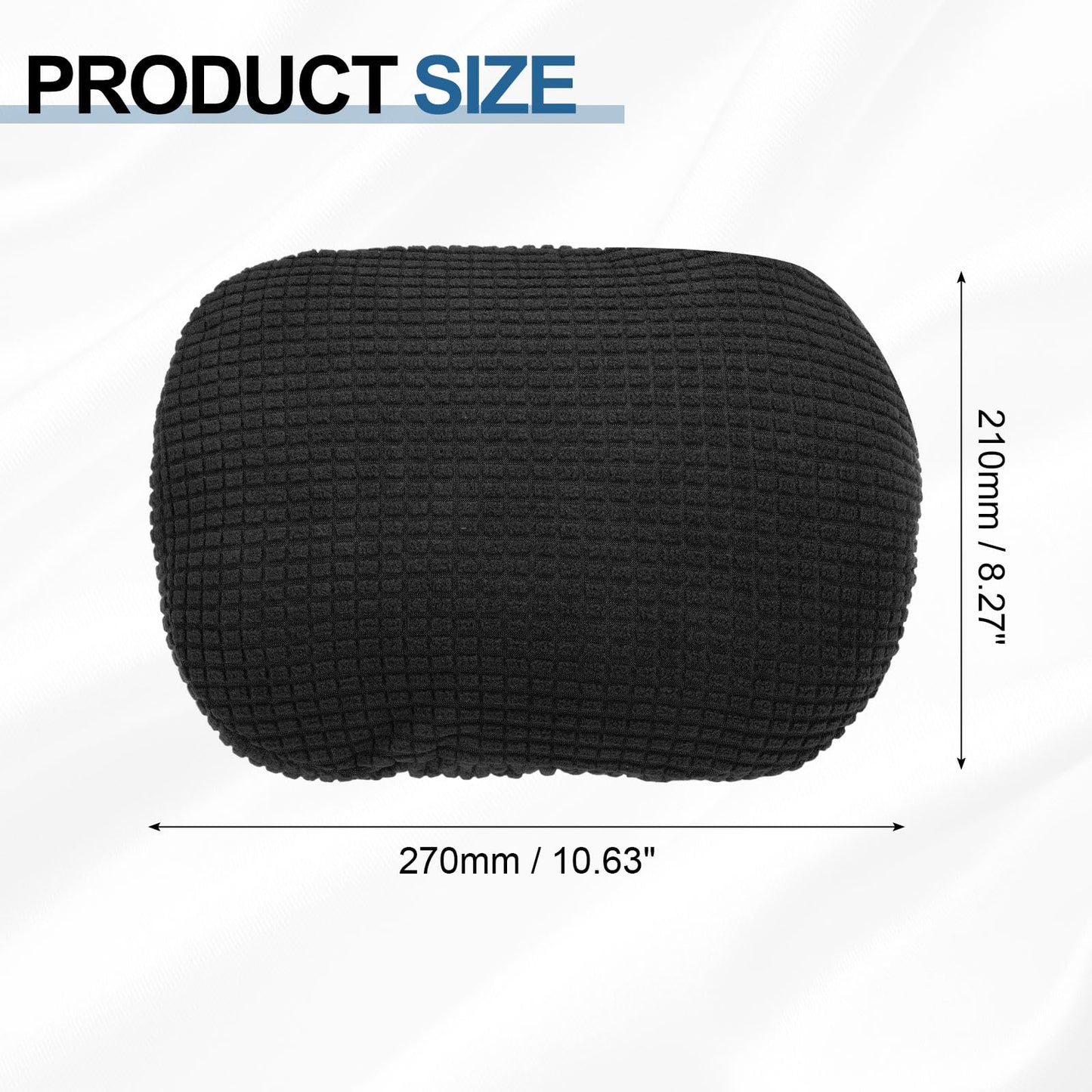 sourcing map Office Chair Pillow Cover, Office Chair Headrest Attachment Removable Headrest Protector for Home Desk Computer Chairs, Black