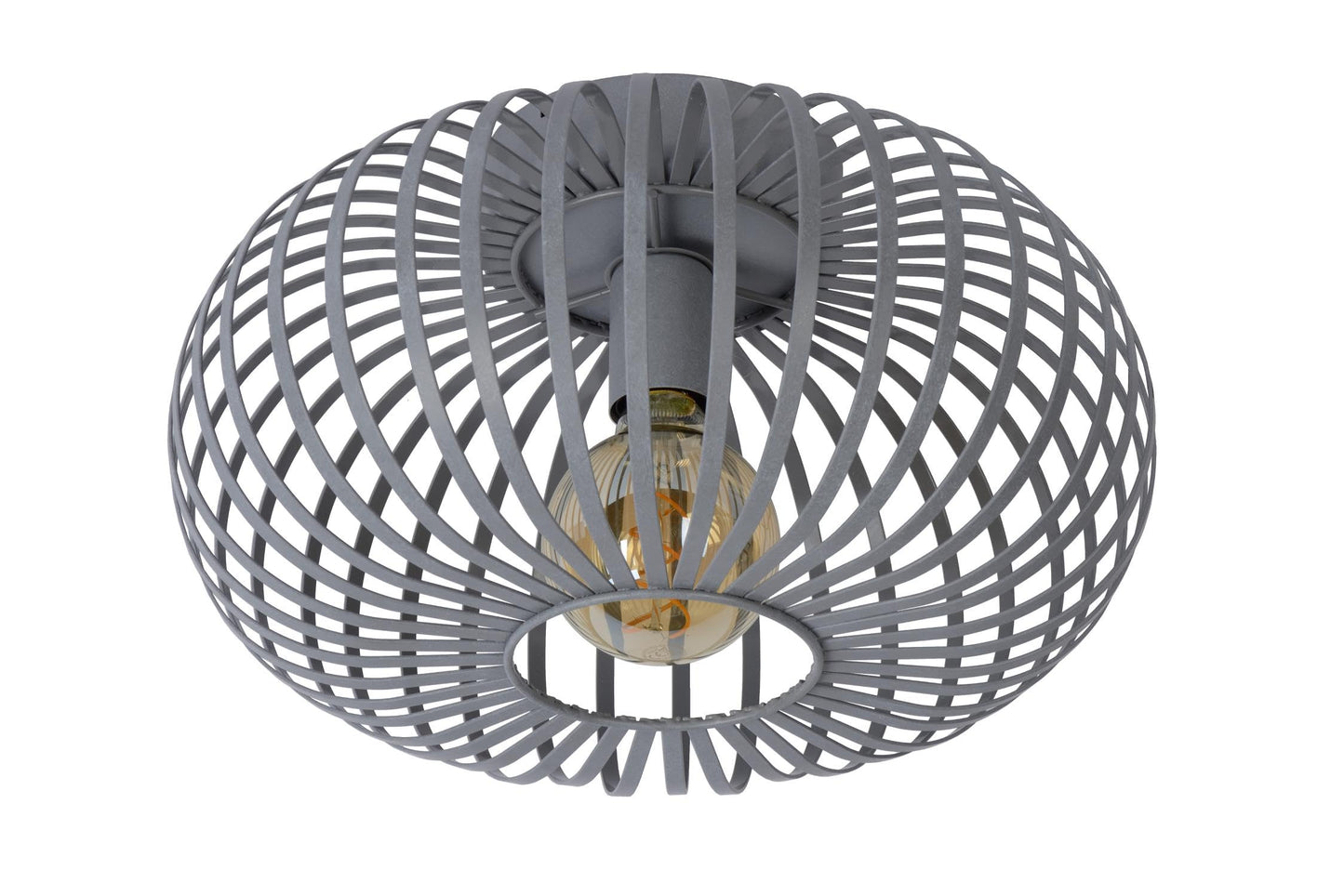 LUCIDE Manuela - Flush Ceiling Light -  39,5 cm - 1xE27 - Grey