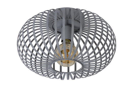 LUCIDE Manuela - Flush Ceiling Light -  39,5 cm - 1xE27 - Grey