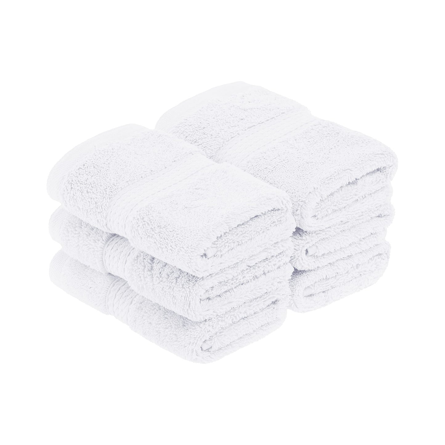 Superior Towel Set, Cotton, White, 6PC Face