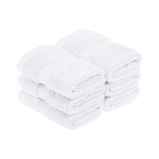 Superior Towel Set, Cotton, White, 6PC Face