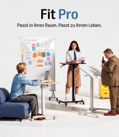 MAIDeSITe Fit Pro Over Bed Table with Wheels, Height Adjustable Desk