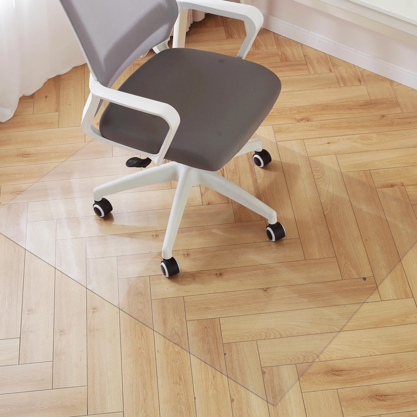 Royhom Plastic Floor Protector for 0ffice Chair, Clear Chair Mat for Hard floor, Transparent PVC Floor Mats 80x120cm, Gaming Chair Mat