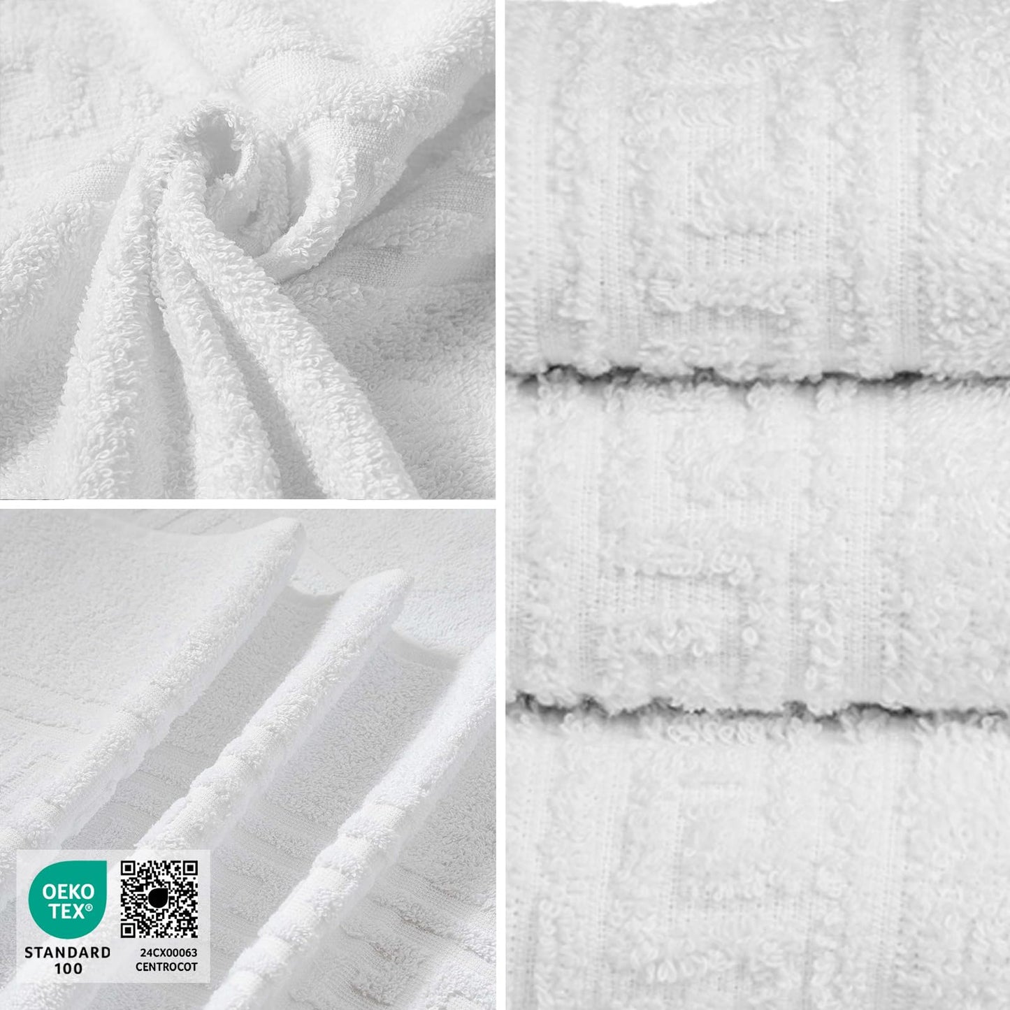 nice homeit Set of 12 Mini Hand Towels 30 x 30 cm - Face and Guest Towels 100% Ring-Spun Cotton - for Hands, Babies, Makeup, Kitchen