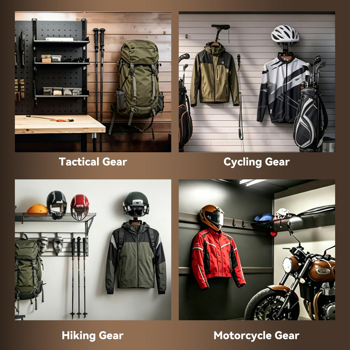 Cokritsm Wall Mount Helmet Holder with Hook
