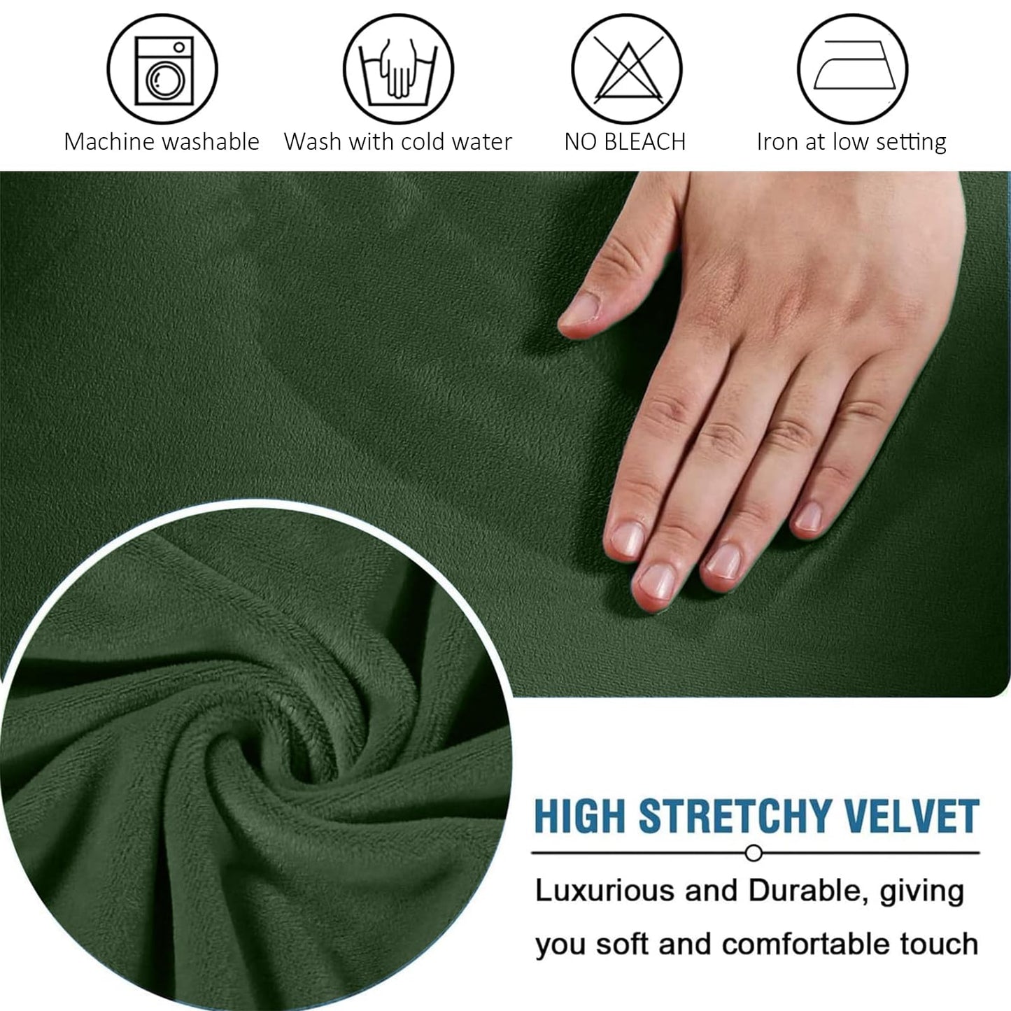 YushengTai Velvet Office Chair Cover, Chair Covers with Armrest, Seat Cover, Office Chair, High Back Seat Cover, Gaming Chair Cover