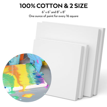 Nicpro Acrylic Pour Kit, Artist Starter Supplies Including 19 Colors Acrylic Paints, Pouring Medium, Silicone Oil, Canvases, Gloves, Strainers,