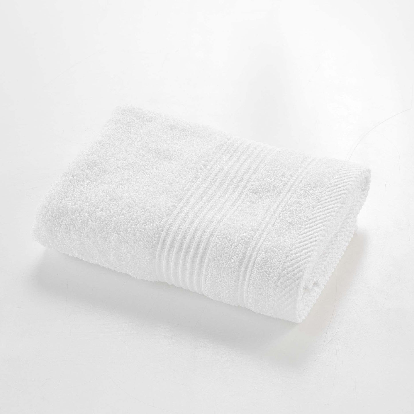 douceur d'intérieur, Tendresse Hand Towel 50 x 90 cm Plain Sponge White