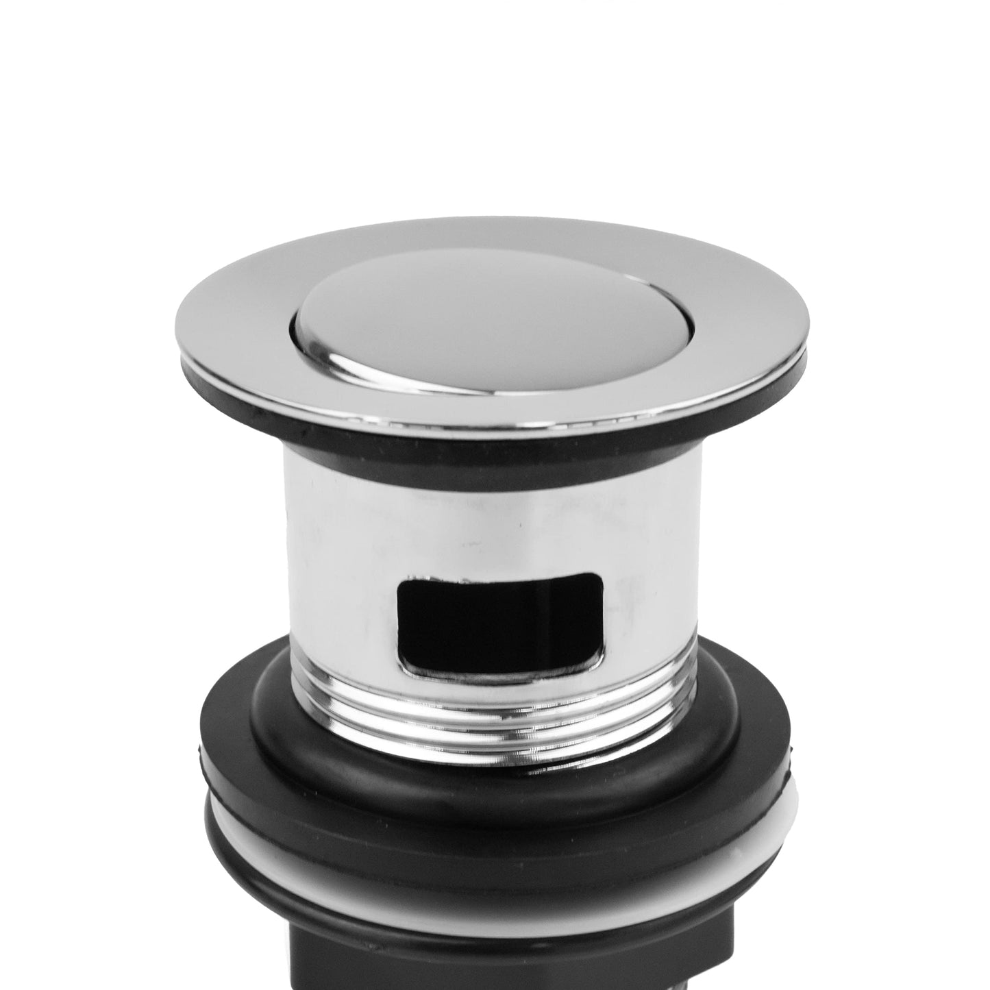 Xcel Home 1x Replacement Slotted Chrome Swivel Top Basin Waste | Brass Sink Basin Plug | Standard G 1 1/4" BSP Connection | Solid Brass Construction