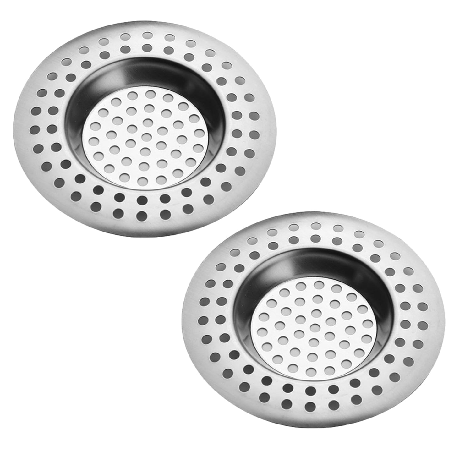 Stainless Steel Kitchen Sink Strainer Plug, Standard Strainer Drain Protector Hair/Food Catcher for Bathroom, Kitchen, Shower