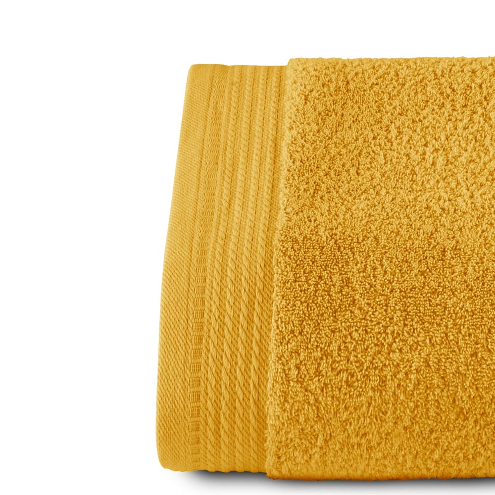 RIZO Top Towel - Set of 1 Shower Towel - Bath Towels - 100% Combed Cotton - 600 g/m2 - Measure 70 x 140 cm - Gold
