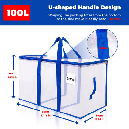 ZFWDSY Moving Bags 105 L,6-Pack Storage Bags Moving Boxes Alternatives