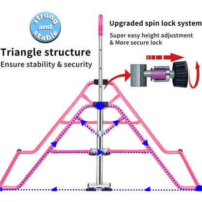 FCOUMY Gymnastics Bar for Kids, Junior Training Kip Horizontal Bar Gymnastics Equipment for Home, Adjustable Telescopic Height Folding Horizontal Bar