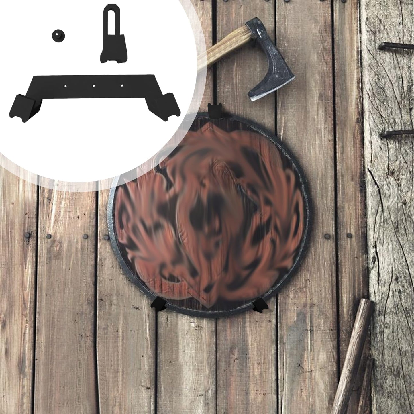 Shield Wall Mount Display Shelf, Adjustable Wall Mounted Shield Display Bracket, Shield Wall Mount Display Shelf For Collectibles