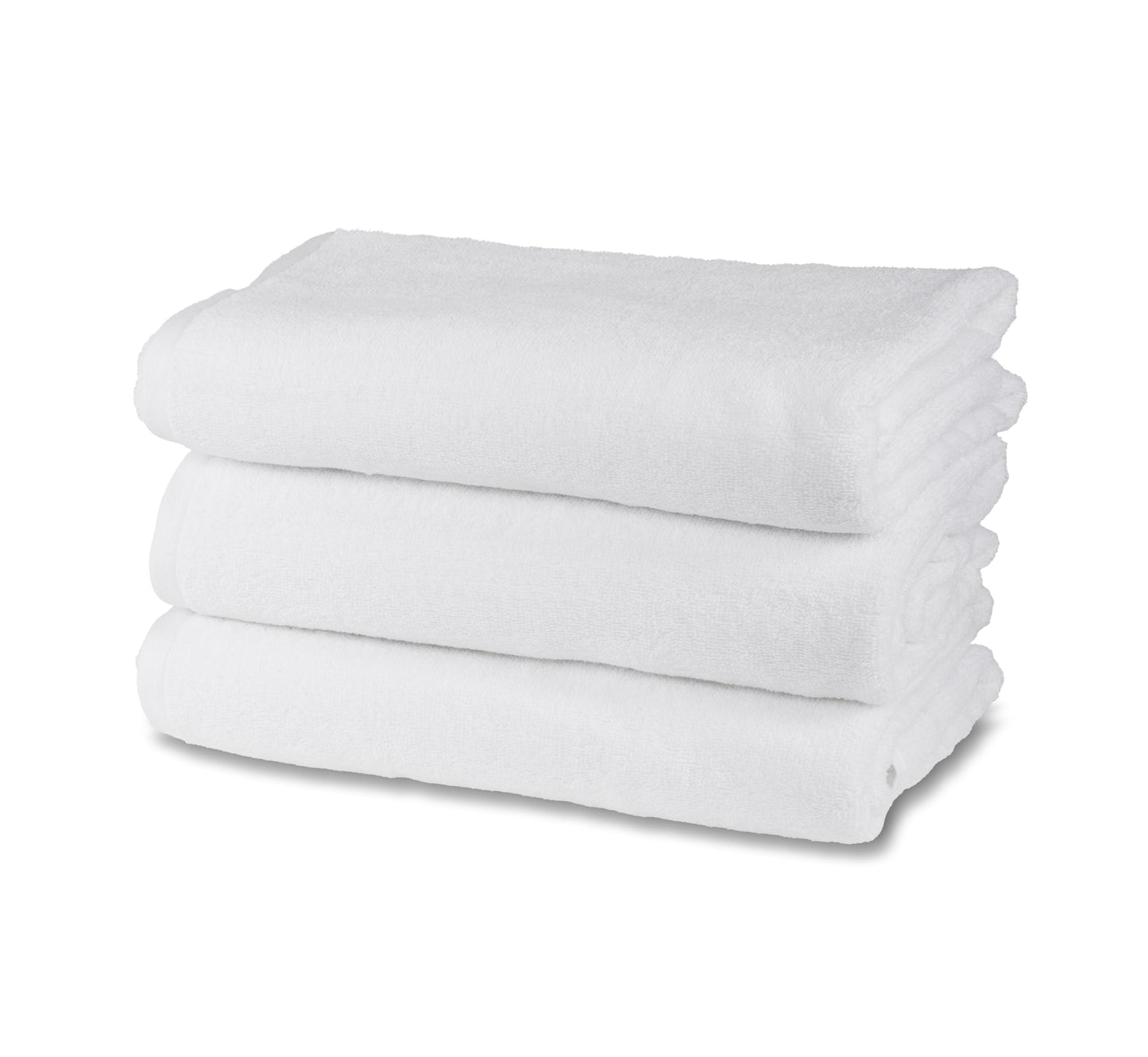 Set of 3 Bath Towels in Terry Towel, 100% Cotton, 3 Bath Towels, 90 x 140 cm, 450 g/m², Double Twisted, Ideal for B&B and Hotel