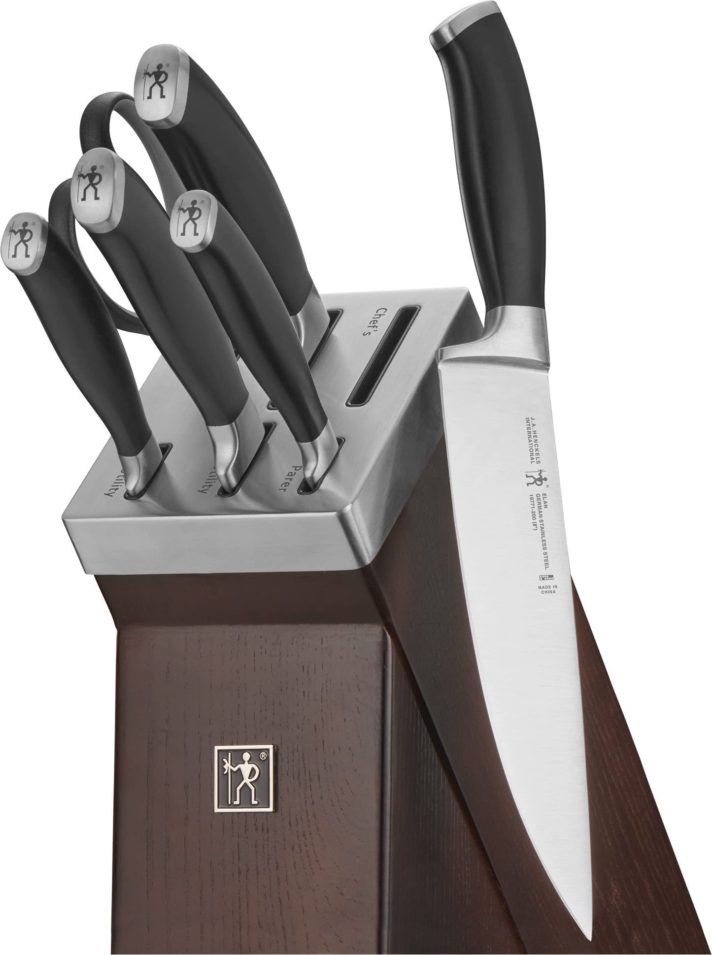 HENCKELS Elan 7 Piece Forged Self- Sharpening Kitchen Knife Block Set