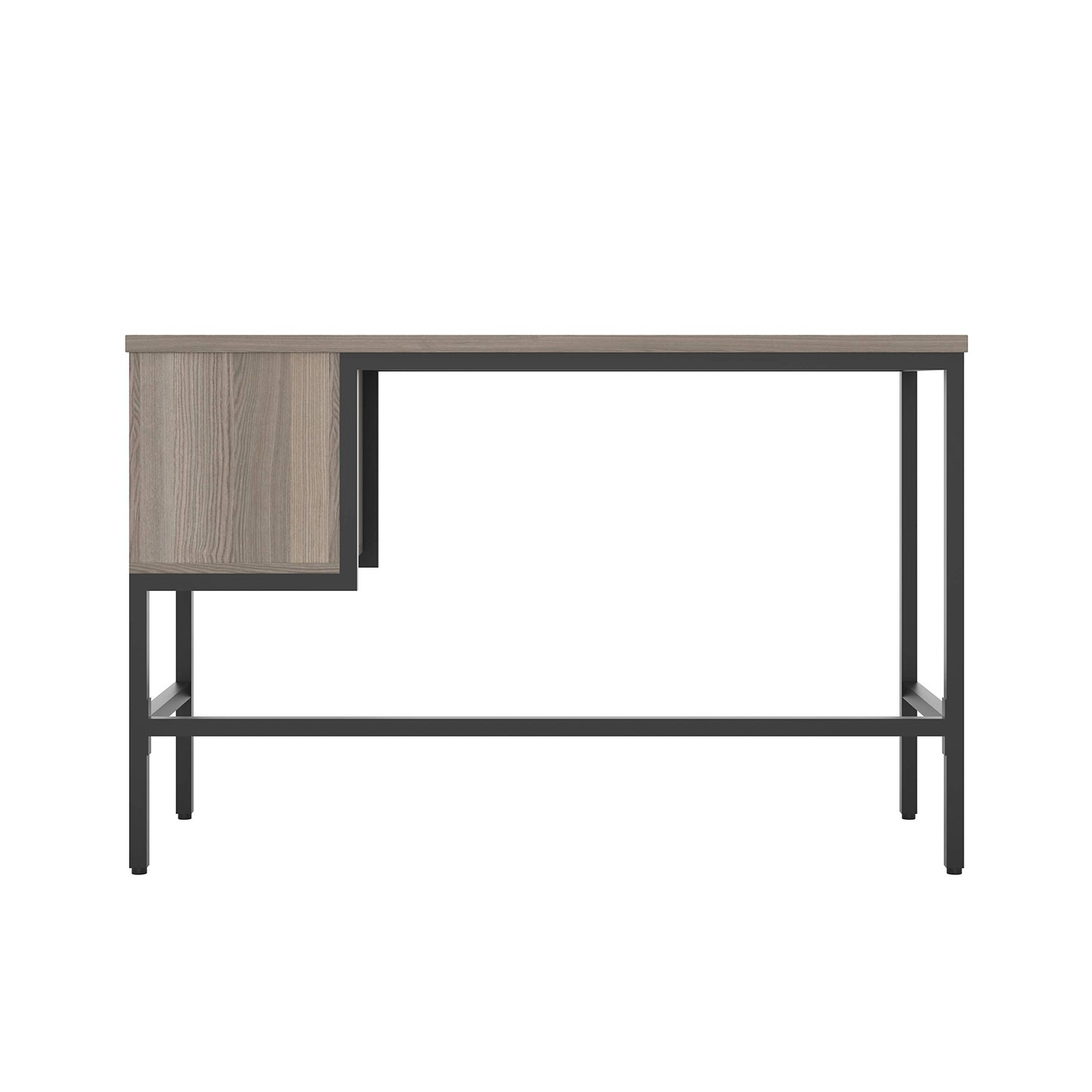 Office Hippo Industrial Grey Oak Desk with 2 Drawers, SoHo Style, 120 x 48 x 77 cm, Perfect for Home Office, Studying, or Computer Use