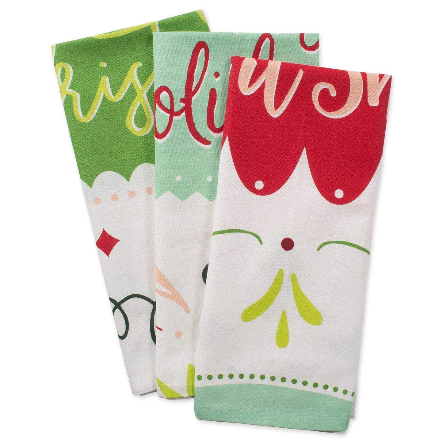 DII Holiday Kitchen Towel Set, Christmas Tea Towels for Baking, Cooking & Entertaining 18x28, Winter Wishes, 3 Piece