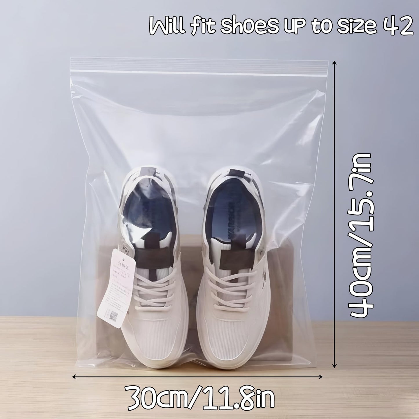 HIGA-JKL Resealable Clear Plastic Ziplock,Clothing Storage,Large Resealable Clear Plastic,Grip Seal Bags,Press Seal Bags,20Pcs （No Hole）