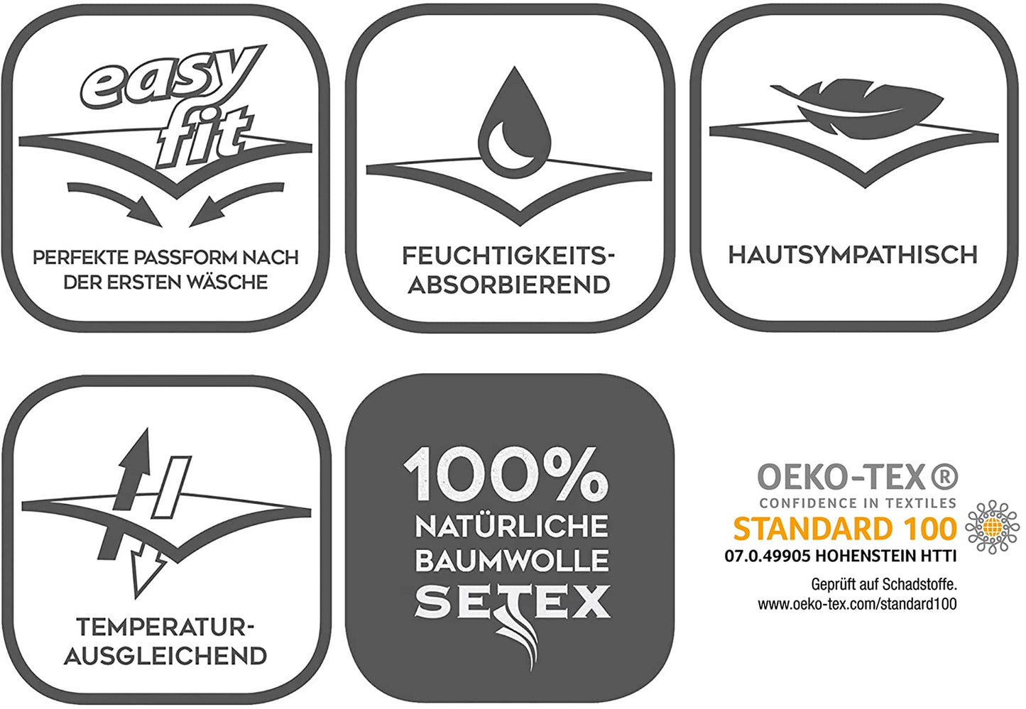 Setex kalmuck mattress protector, corner rubber, 100% cotton, classic, raw white, 2107, Cotton, natural, 180 x 200 cm