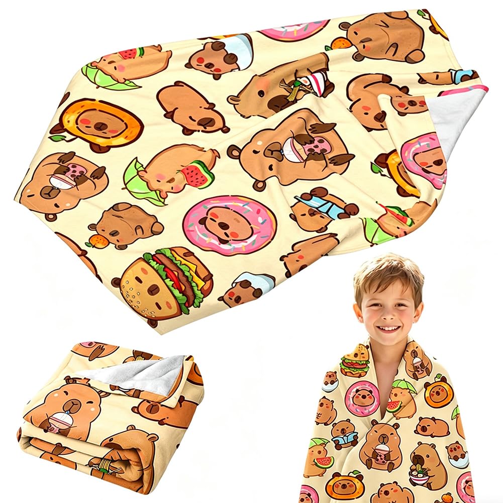 HAJXXMM Capybara Beach Towel, Capybara icrofibre Beach Towels for Adults, 100cm x 130cm, Soft Fluffy Quick Dry Towel For Men Women, Bathroom, Holiday